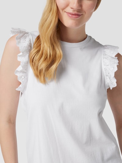 Mango Top mit Volants Weiss 3