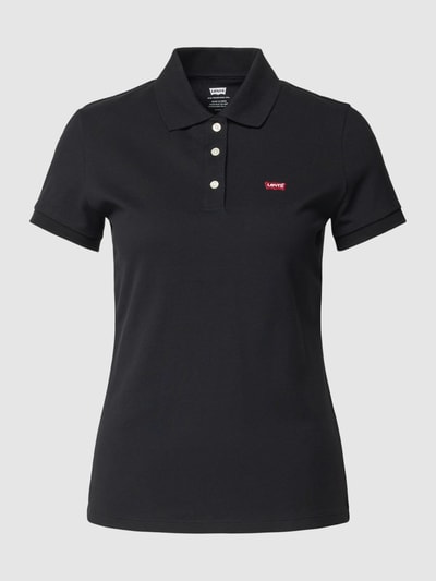 Levi's® 300 Regular fit poloshirt met labelpatch Zwart - 2