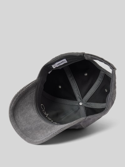 CK Calvin Klein Basecap aus Cord mit Label-Patch Anthrazit 2