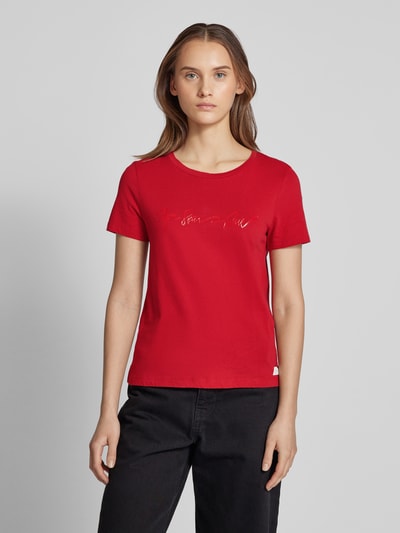 G-Star Raw T-shirt met labelprint Rood - 4