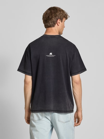 ANOTHER COTTON LAB T-Shirt mit Label-Print Modell 'Signature' Black 5