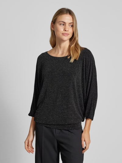 Apricot Regular Fit Blusenshirt mit Effektgarn Modell 'PARTY' Black 4