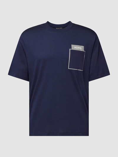 Michael Kors T-shirt met borstzak, model 'HEAT TRANSFER' Donkerblauw - 2