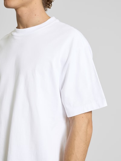 WEEKDAY Oversized T-shirt met geribde ronde hals Wit - 3