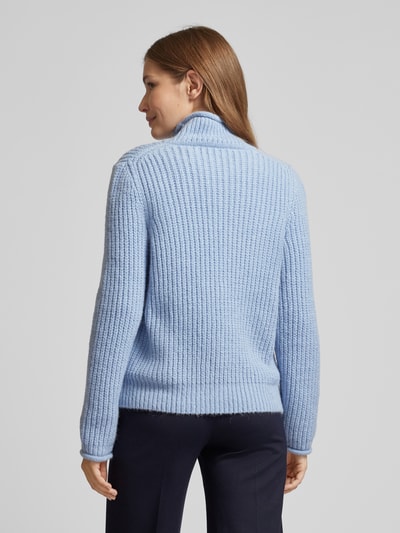 Marc Cain Strickpullover mit Stehkragen Hellblau 5