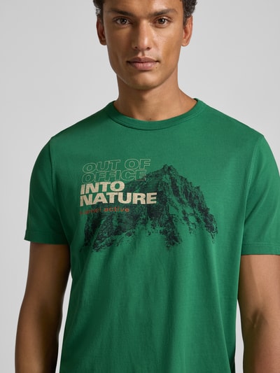 camel active T-shirt met labelprint Lichtgroen - 3