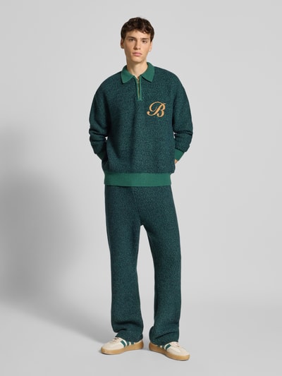 BLKVIS Gebreide pullover met polokraag Donkergroen - 1