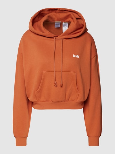 Levi's® Cropped Hoodie mit Label-Print Kupfer 2