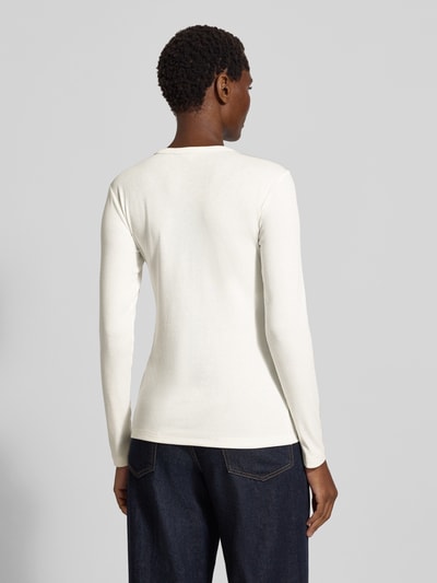 Tom Tailor Bluzka z długim rękawem o kroju regular fit z mieszanki bawełny Biały 5