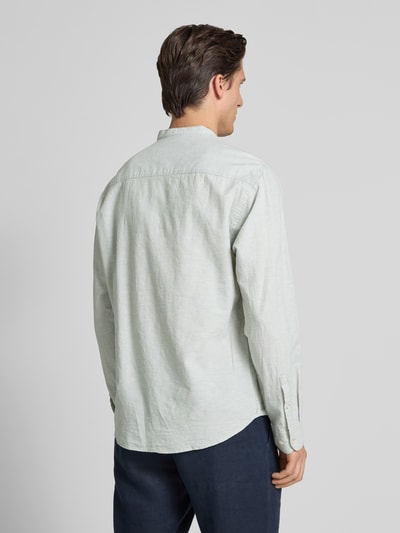 SELECTED HOMME  Regular Fit Freizeithemd aus Baumwoll-Leinen-Mix Modell 'REGNEW' Hellgruen 5