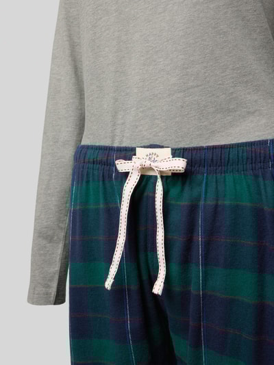 Happy Shorts Pyjama met ronde hals, model 'XMAS' Lichtgrijs - 2