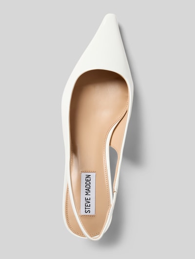 Produktfoto, Pumps met gestructureerde zool model 'Kari' van Steve Madden in spitse vorm, elastische inzet, crèmekleurig leer.