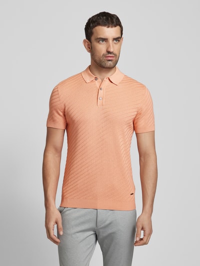 JOOP! Collection Slim Fit Poloshirt mit Knopfleiste Modell 'Maurice' Apricot 4