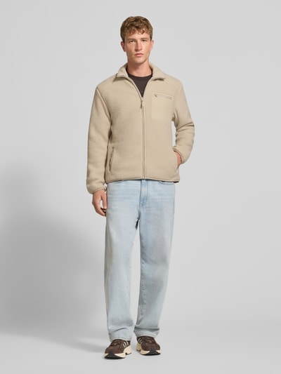 ONLY & SONS Regular Fit Teddyjacke mit Stehkragen Modell 'DALLAS' Offwhite 1