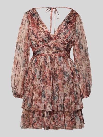 Jake*s Cocktail Sukienka koktajlowa z paskiem w talii Różowy melanż 2