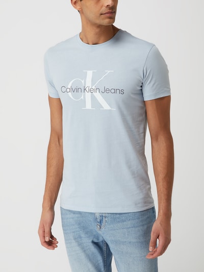 T-Shirt (hellblau) mit Logo Klein online Calvin kaufen Jeans