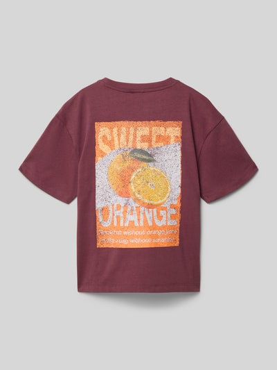 s.Oliver RED LABEL Regular Fit T-Shirt aus Baumwolle  Aubergine 3