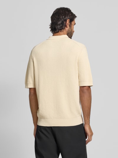 BOSS Orange Relaxed fit poloshirt van een mix van katoen en kapok Ecru - 5