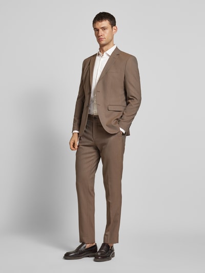 Jake*s Slim Fit Business-Hemd mit Kentkragen Sand 1