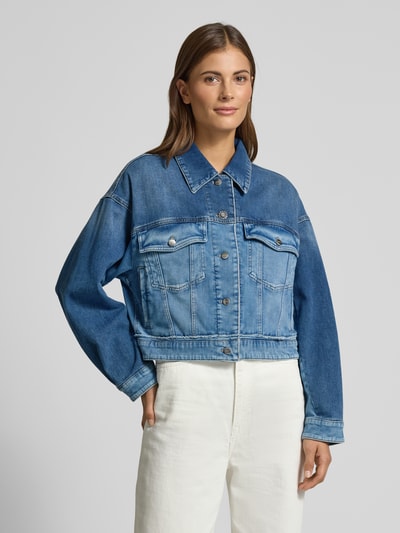 Marc Cain Jeansjacke mit Knopfleiste Marine 4