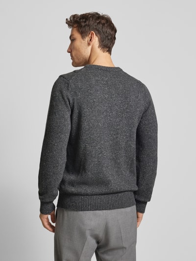 Marc O'Polo Regular fit pullover van tweedgaren  Antraciet - 5