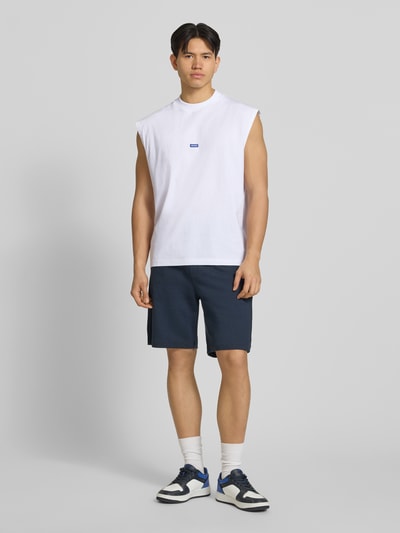 HUGO Blue Top typu tank o kroju relaxed fit z czystej bawełny model 'NAVERTZ' Biały 1