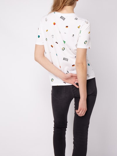 Jake*s Casual WM-Shirt mit Prints  Weiss 4