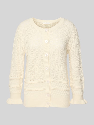 B.Young Cardigan mit Rundhalsausschnitt Modell 'NAJO' Offwhite 2