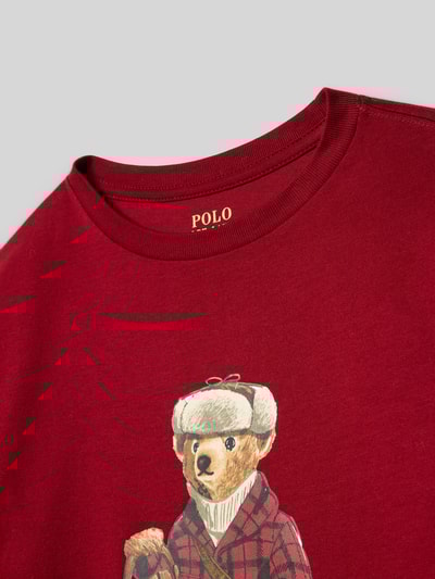 Polo Ralph Lauren Teens Bluzka z długim rękawem i nadrukiem z logo Ciemnoczerwony 2