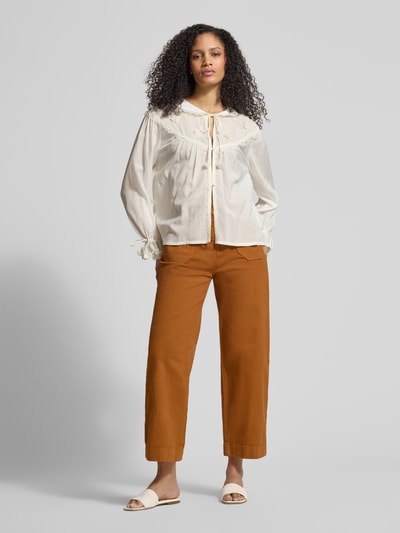 Jake*s Casual Broek met verkorte pasvorm met opgestikte zakken Camel - 1