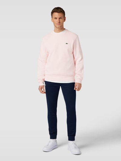 Lacoste Sweatshirt mit Logo-Patch Rosa 1