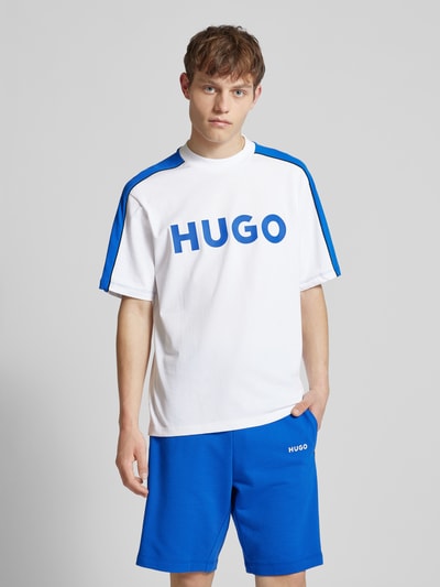 Hugo Blue NOWOŚĆ w P&C*: T-shirt z nadrukiem z logo Biały 4