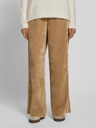 Jake*s Casual Samthose mit elastischem Bund Camel 4