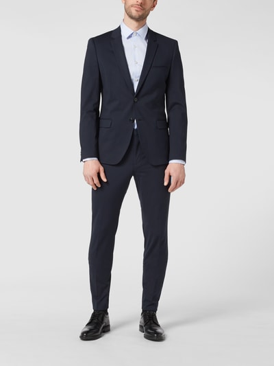 HUGO Extra slim fit pantalon met stretchgehalte Marineblauw - 1