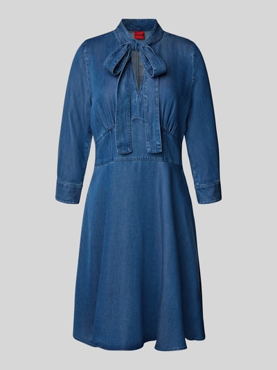 HUGO Mini Jeanskleid mit Schluppe Blau 2