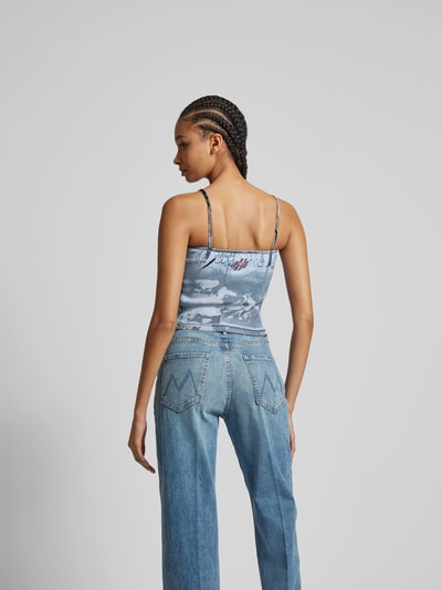 Diesel Top in Denim-Optik Hellgrau 5