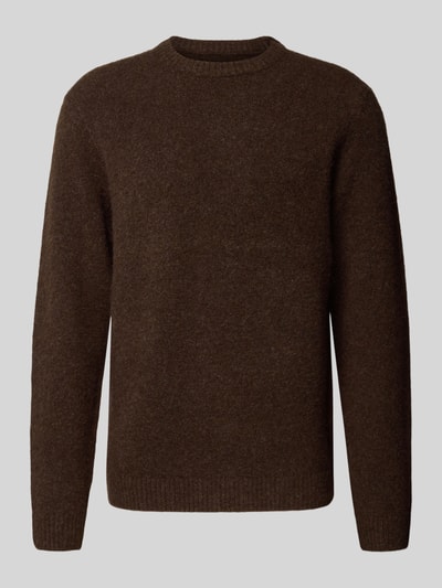 Jack & Jones Premium Gebreide pullover met ribboorden, model 'BLASIMON' Chocoladebruin - 2