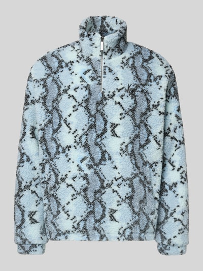 KARL KANI Fleecepullover met opstaande kraag en ritssluiting Zwart - 2