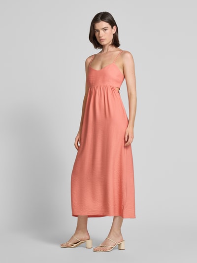 MANGO Midikleid mit seitlichen Cut Outs Modell 'GIRLY' Hellrot 1