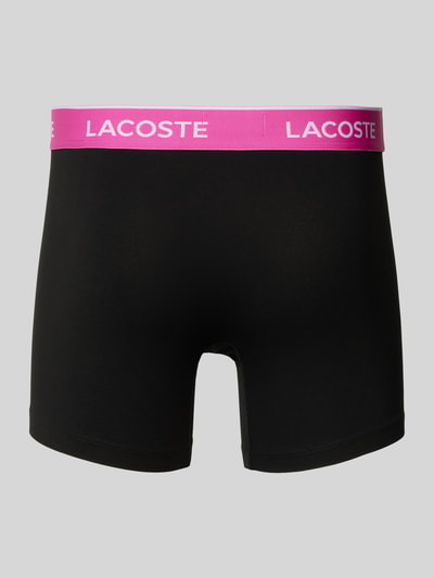 Lacoste Boxershort met elastische band met label in een set van 3 stuks Felroze - 3