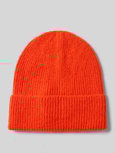 ICHI Strickmütze mit breitem Umschlag Modell 'IAIVO' Orange 1