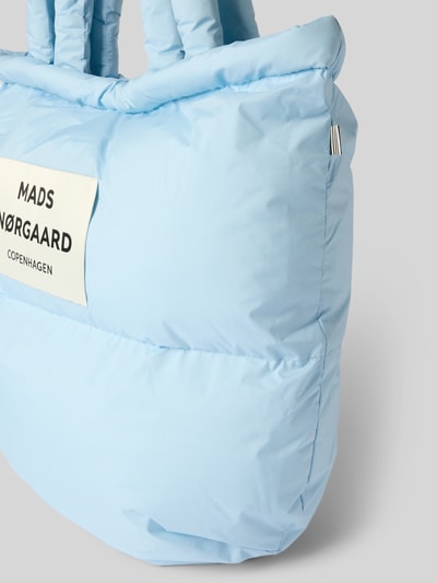MADS NØRGAARD Shopper mit Label-Patch und Label-Detail Hellblau 3