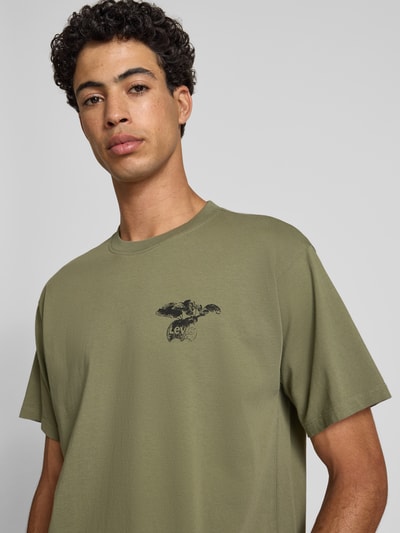Levi's® T-Shirt mit Motiv- und Label-Print Oliv 3