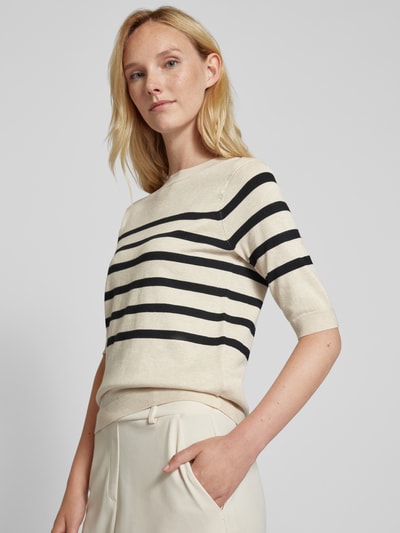 Soyaconcept Gebreide pullover met 1/2-mouwen, model 'DOLLIE' Offwhite - 3