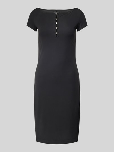 Guess Knielanges Kleid in Ripp-Optik Modell 'ELIS' Black 2