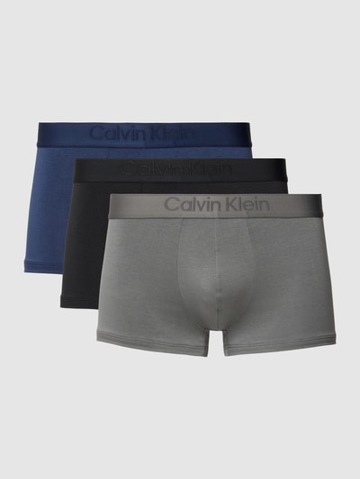 Calvin Klein Underwear Trunks mit elastischem Logo-Bund im 3er-Pack Mittelgrau 1