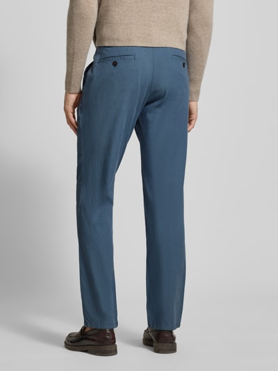 Christian Berg Men Straight fit stoffen broek van viscosemix Blauw - 5