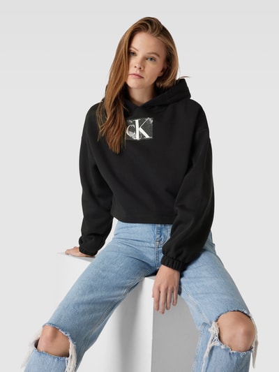 Calvin Klein Jeans Hoodie mit Paillettenbesatz Modell 'SEQUIN' Black 3