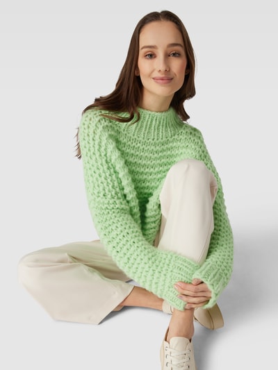 STELLA NOVA Strickpullover in Grobstrick-Optik Modell 'Kira' Hellgruen 3