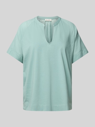 Marc O'Polo Bluzka o kroju relaxed fit z czystej bawełny Miętowy 2